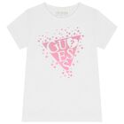 Girls White Logo T-Shirt, 1, hi-res