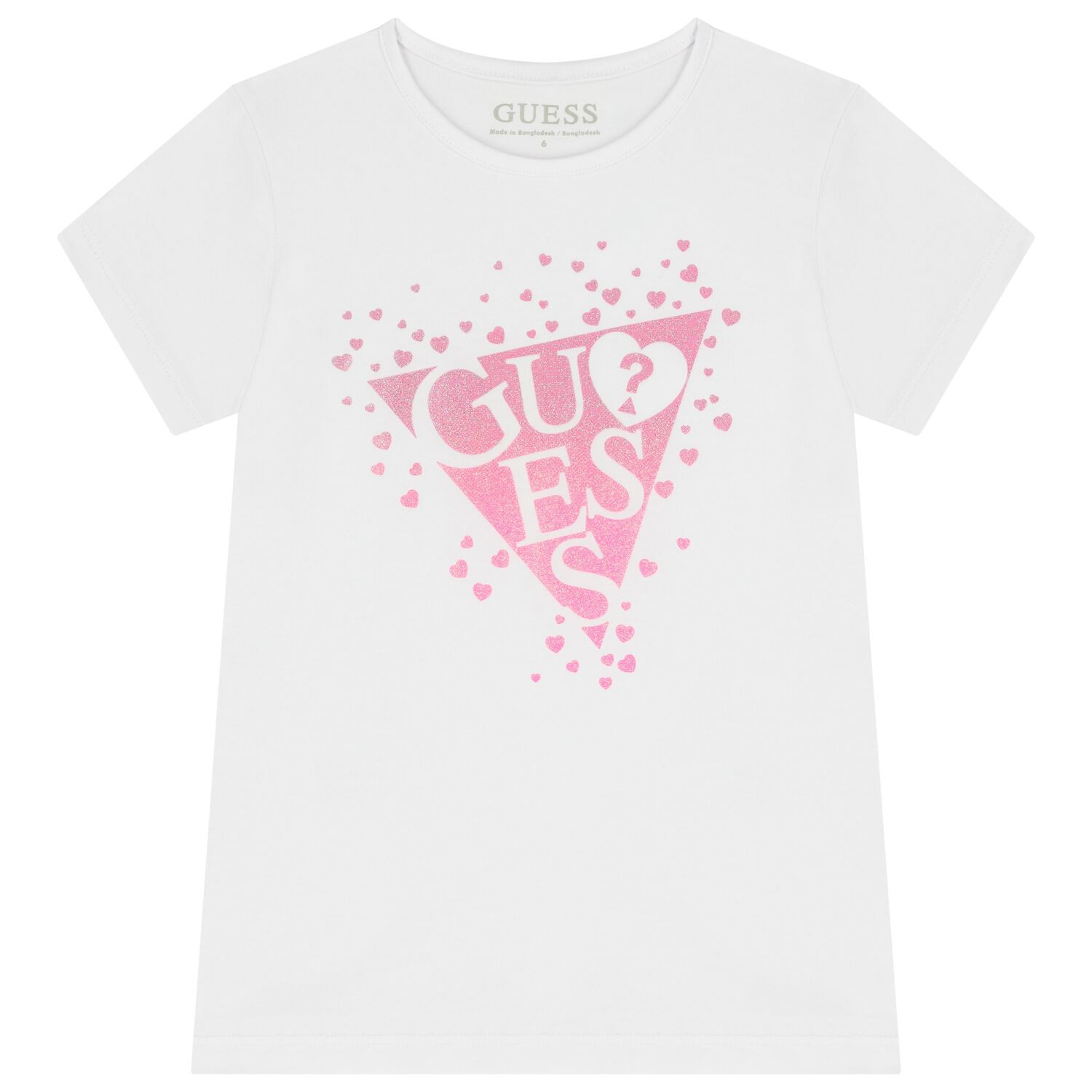 Girls White Logo T-Shirt, 1, hi-res