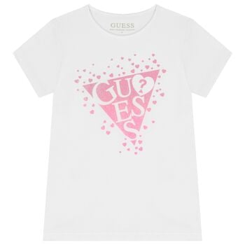 Girls White Logo T-Shirt
