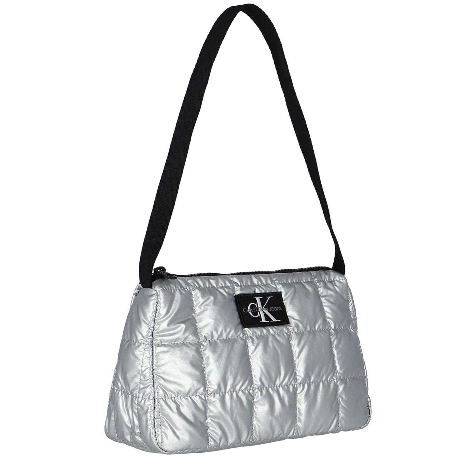 Girls Silver Logo Quilted Bag, 2, hi-res