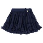Girls Navy Blue Tulle Skirt, 4, hi-res