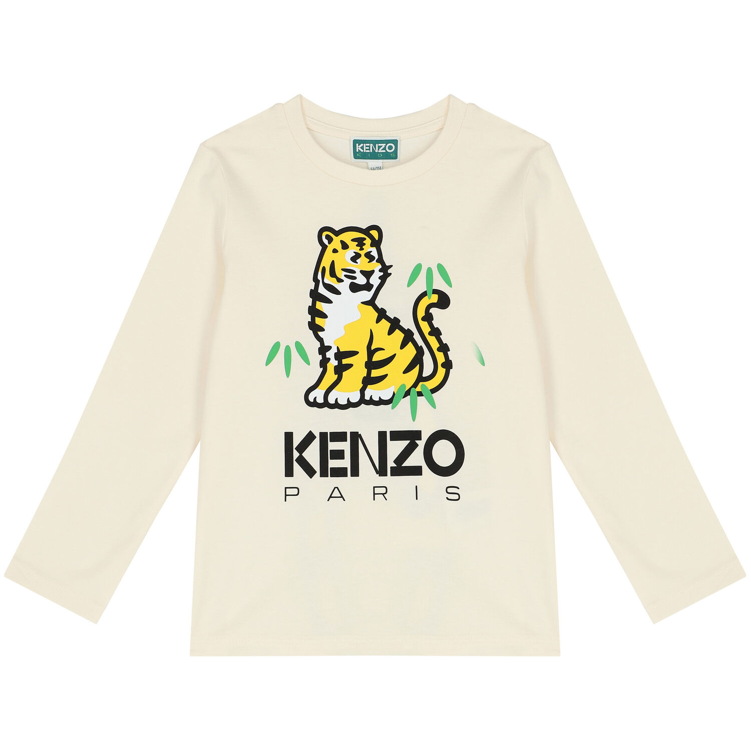 Ivory Tiger Logo Long Sleeve Top, 1, hi-res