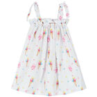 Girls White Ice Cream Beach Dress, 1, hi-res