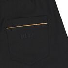 Boys Black Logo Shorts, 1, hi-res