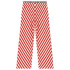 Girls Ivory & Red Zigzag Striped Trousers, 1, hi-res