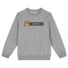 Grey Teddy Bear Logo Sweatshirt, 1, hi-res