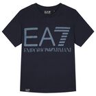 Boys Navy Blue Logo T-Shirt, 2, hi-res
