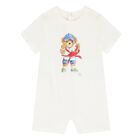 Baby Boys Ivory Polo Bear Romper, 1, hi-res