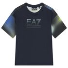 Boys Navy Blue Logo T-Shirt, 2, hi-res