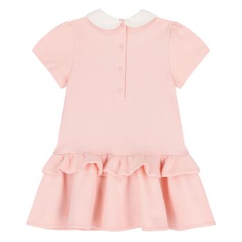 Younger Girls Pink Logo Dress