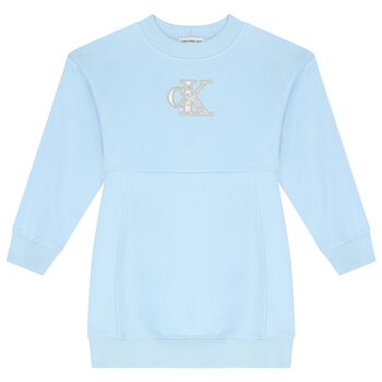 Girls Blue Logo Dress