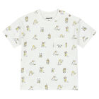 Younger Boys White Dogs T-Shirt, 1, hi-res