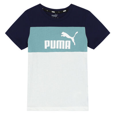 Boys Navy, Aqua & White Logo T-Shirt