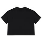 Girls Black Logo T-Shirt, 1, hi-res