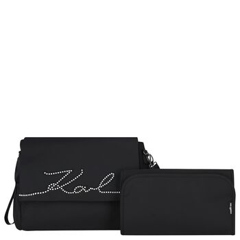 Black Logo Baby Changing Bag ( 37cm )