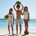 Boys Blue Sicilian Lemon Swim Short, 1, hi-res