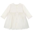 Baby Girls Ivory Tulle Dress, 1, hi-res