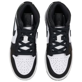 Black, Green & White Air Jordan 1 Mid Trainers