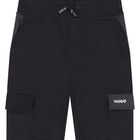 Boys Black Logo Joggers , 1, hi-res