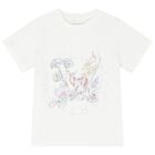 Girls Ivory Floral T-Shirt, 1, hi-res
