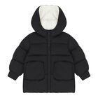 Baby Boys Black Logo Padded Puffer Jacket, 1, hi-res