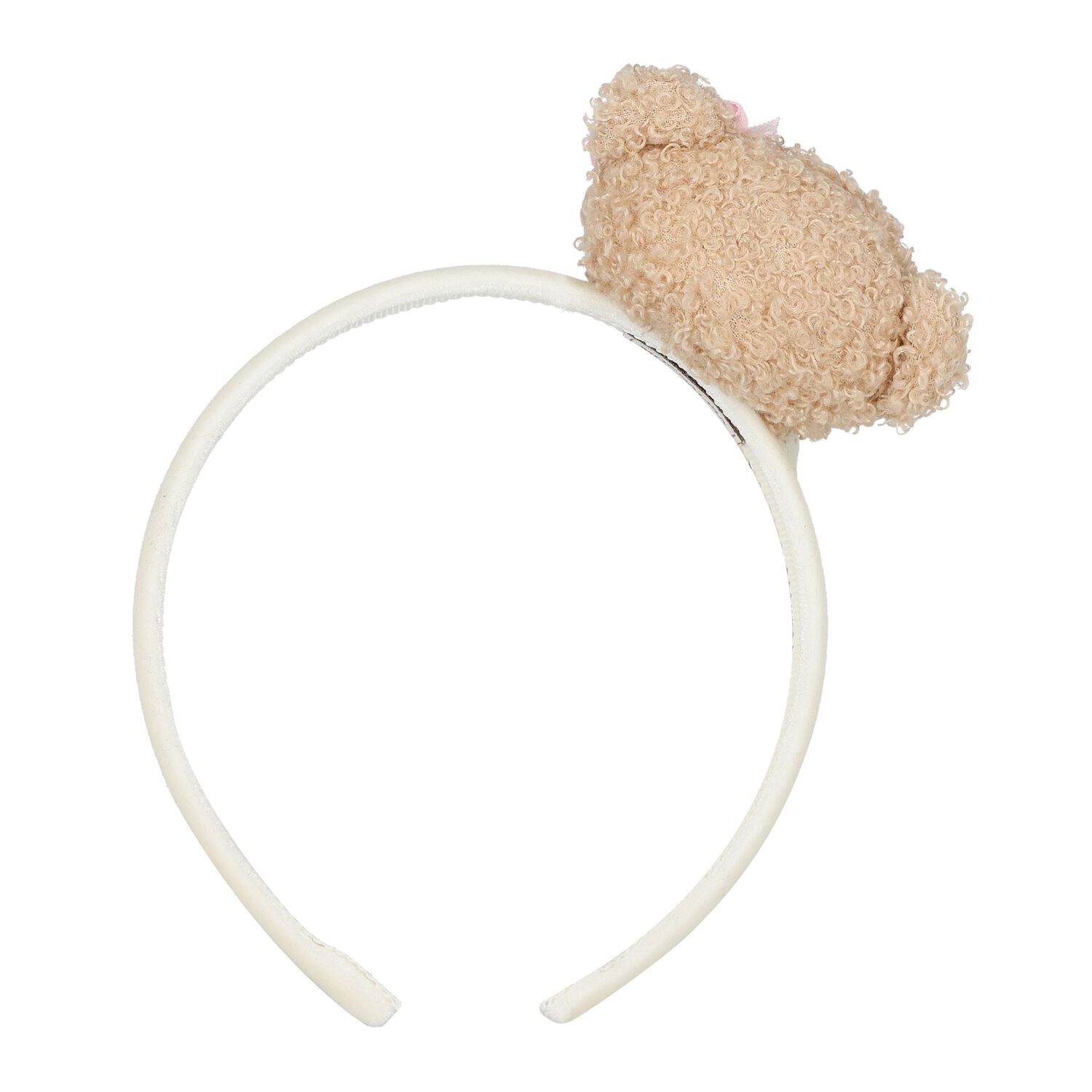 Girls Ivory Teddy Bear Headband, 1, hi-res