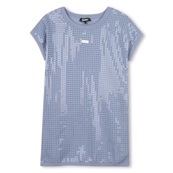 Girls Blue Sequin Dress