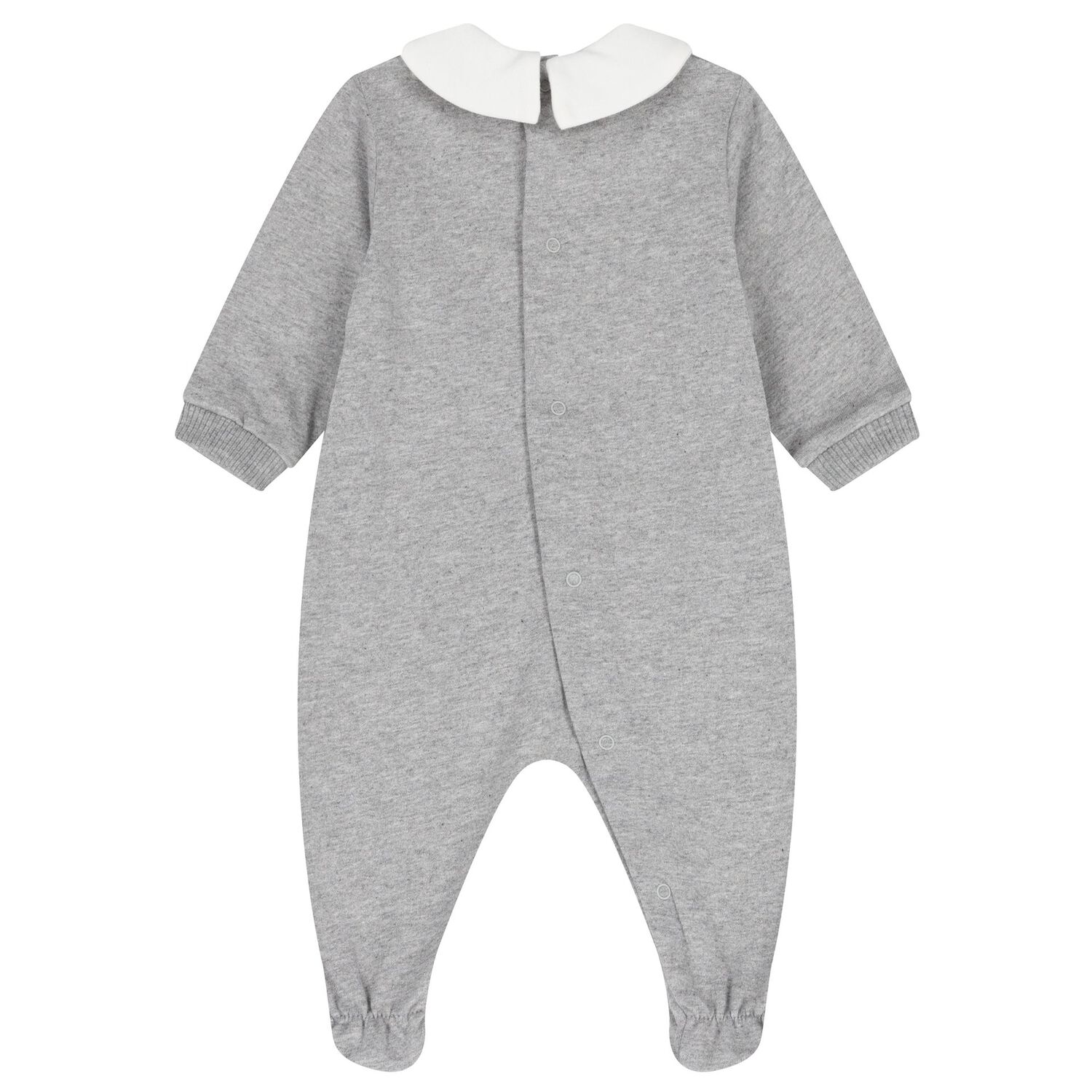 Grey Teddy Bear Logo Babygrow, 2, hi-res