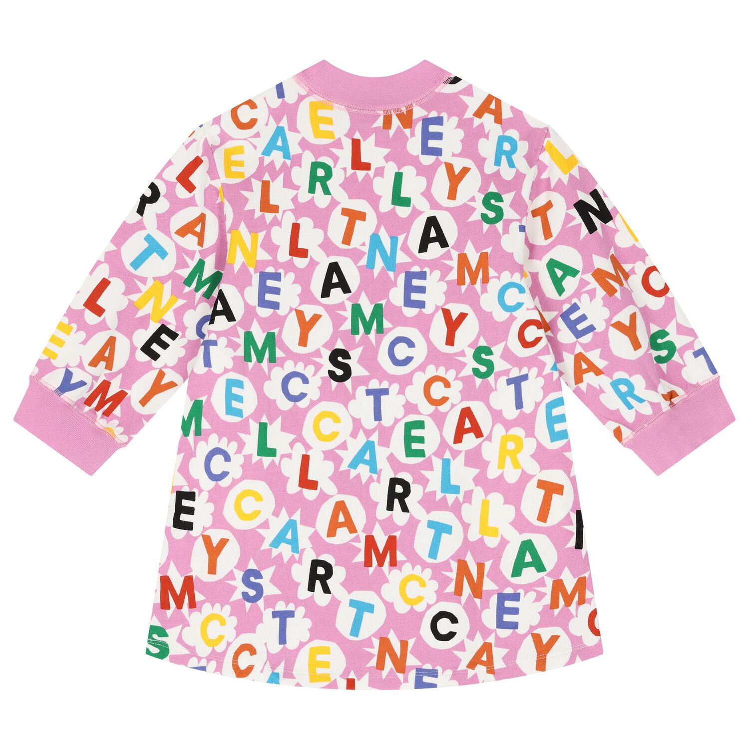 Girls Pink Logo Dress, 1, hi-res