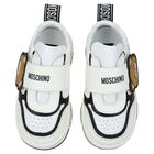 White Teddy Bear Logo Trainers, 1, hi-res