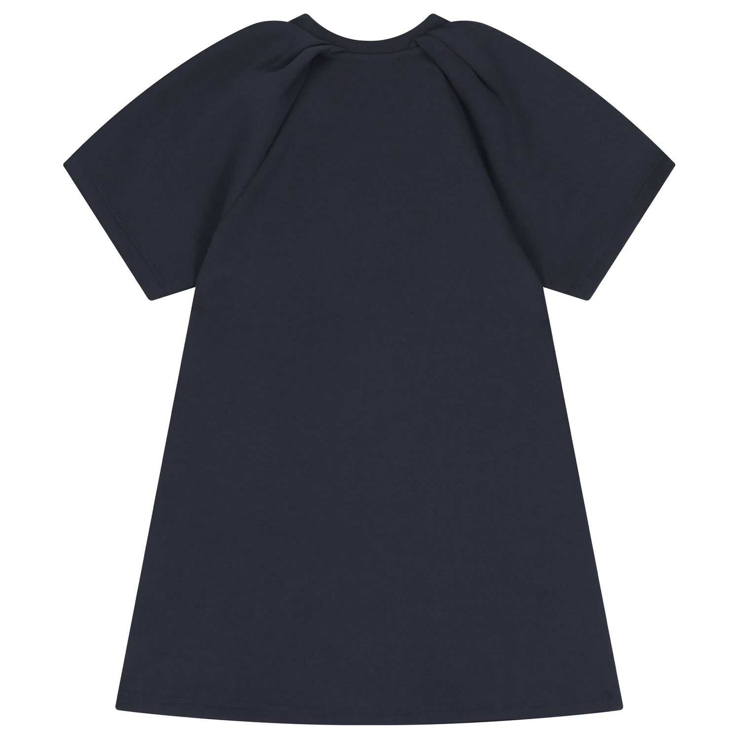 Girls Navy Blue Logo Bag Dress, 1, hi-res
