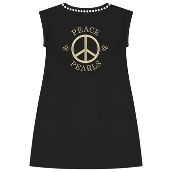 Girls Black Logo Dress