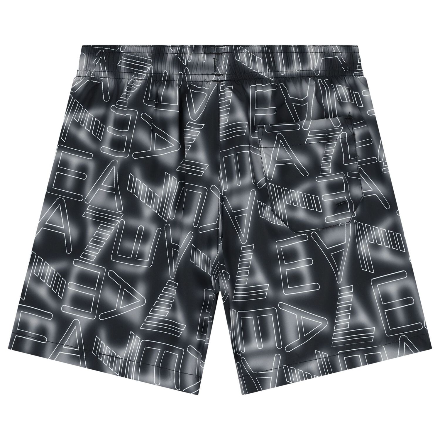 Boys Grey & White Logo Swim Shorts, 2, hi-res