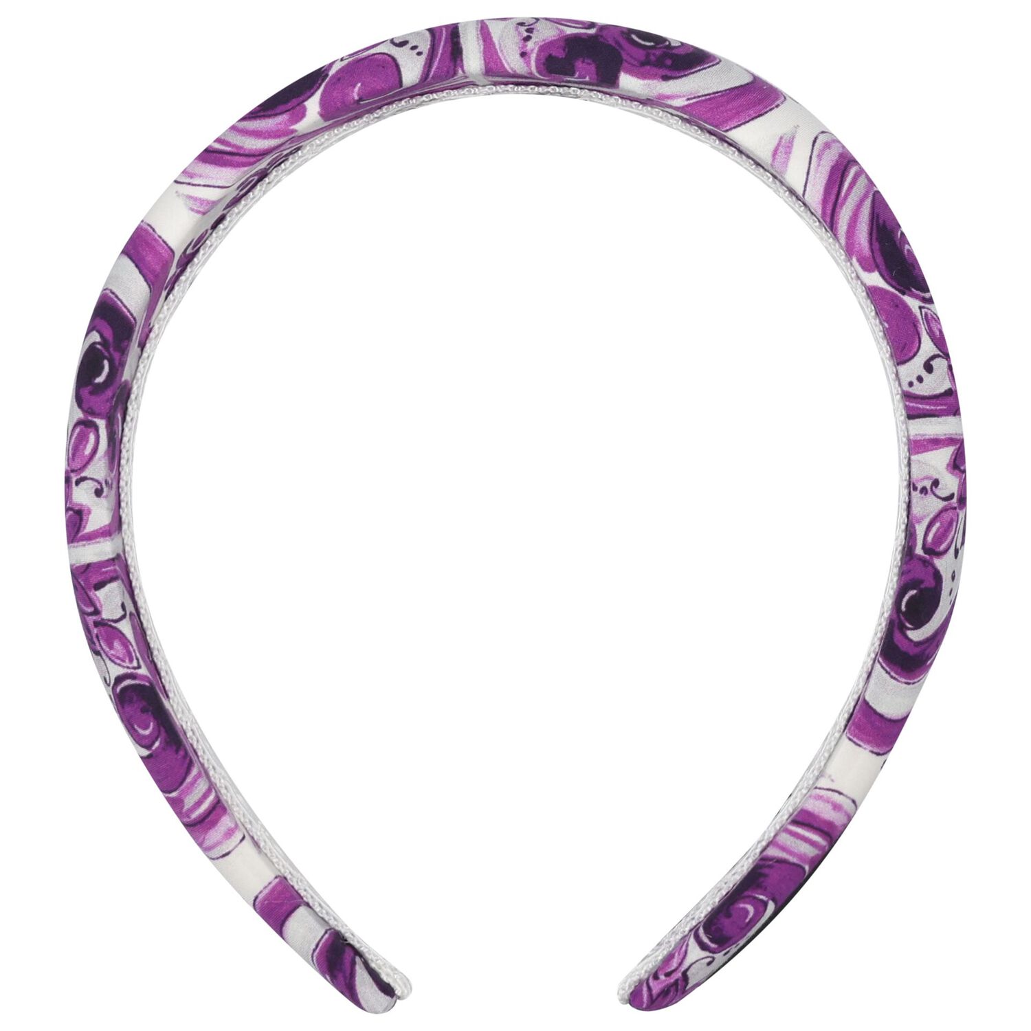 Girls White & Purple Majolica Headband, 1, hi-res image number null