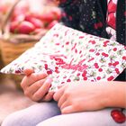 Girls White & Red Cherry Print Bag, 1, hi-res