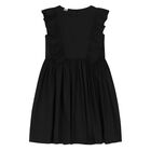 Girls Black Ruffled Dress, 1, hi-res