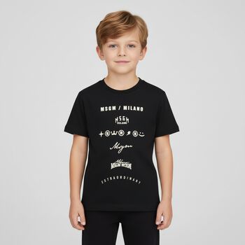 Boys Black Logo T-Shirt