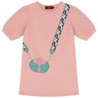 Girls Pink Logo Bag Dress, 2, hi-res