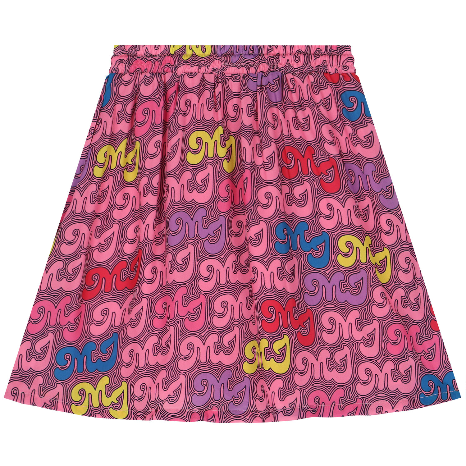 Girls Pink Logo Pleated Skirt, 1, hi-res