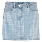 Girls Blue Denim Skirt, 1, hi-res
