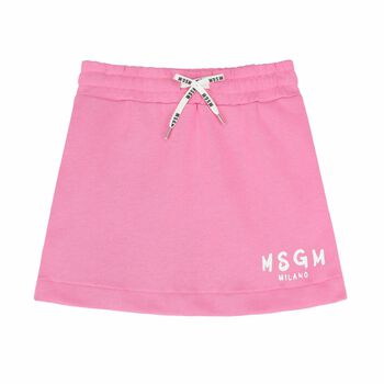 Girls Pink Logo Skirt