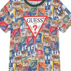 Boys Multi-Coloured Teddy Bear Logo T-Shirt, 2, hi-res