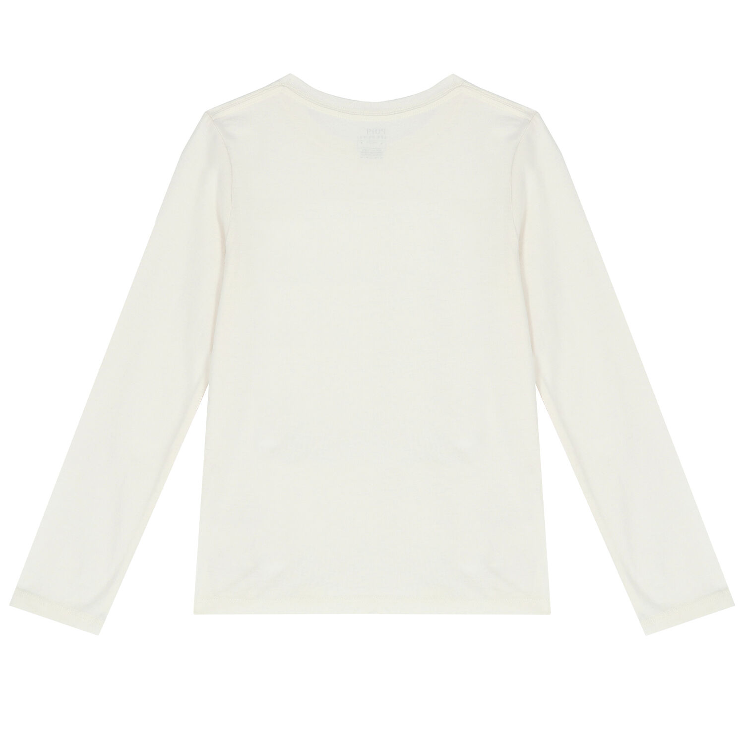 Girls Ivory Logo Long Sleeve Top, 1, hi-res