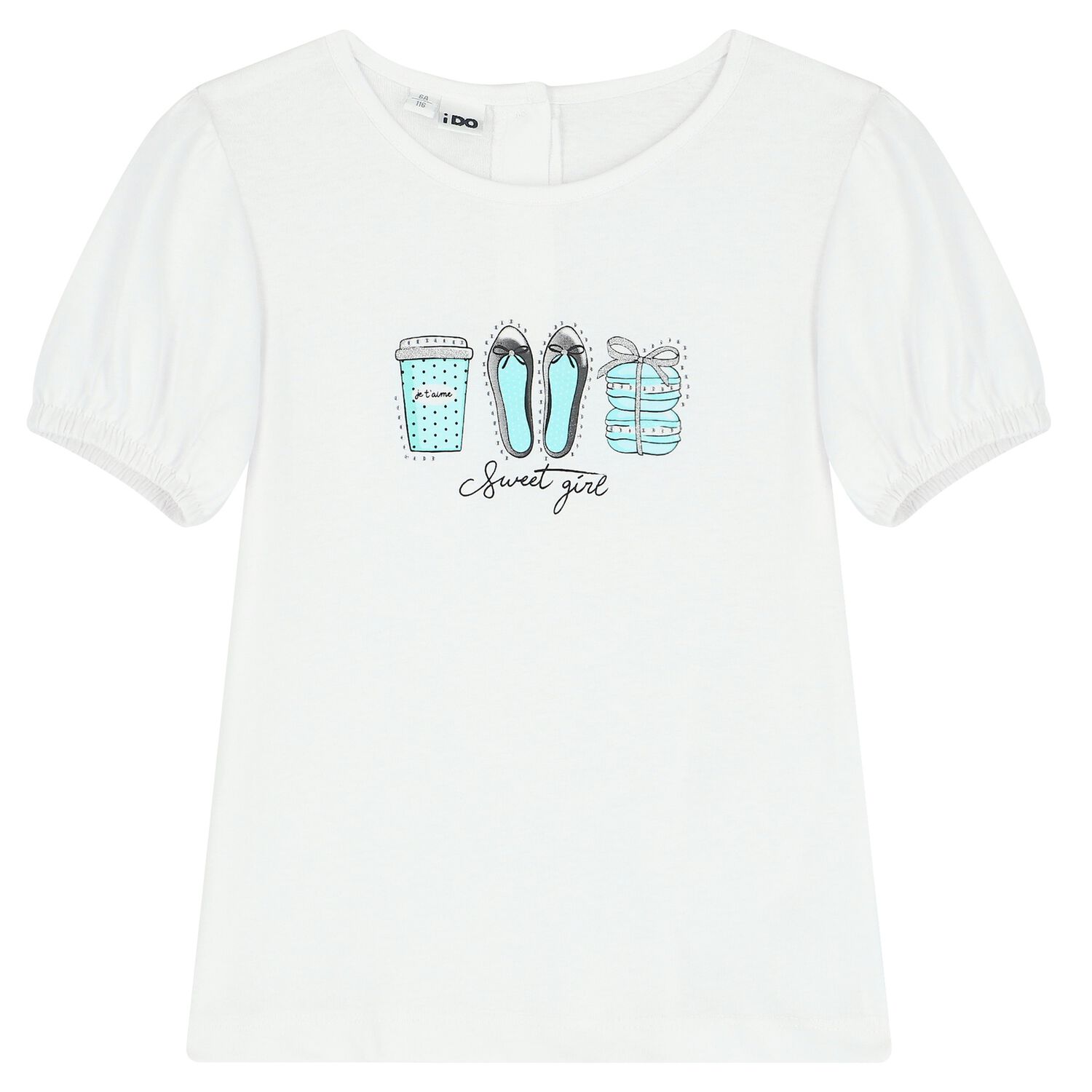 Girls White T-Shirt, 1, hi-res image number null