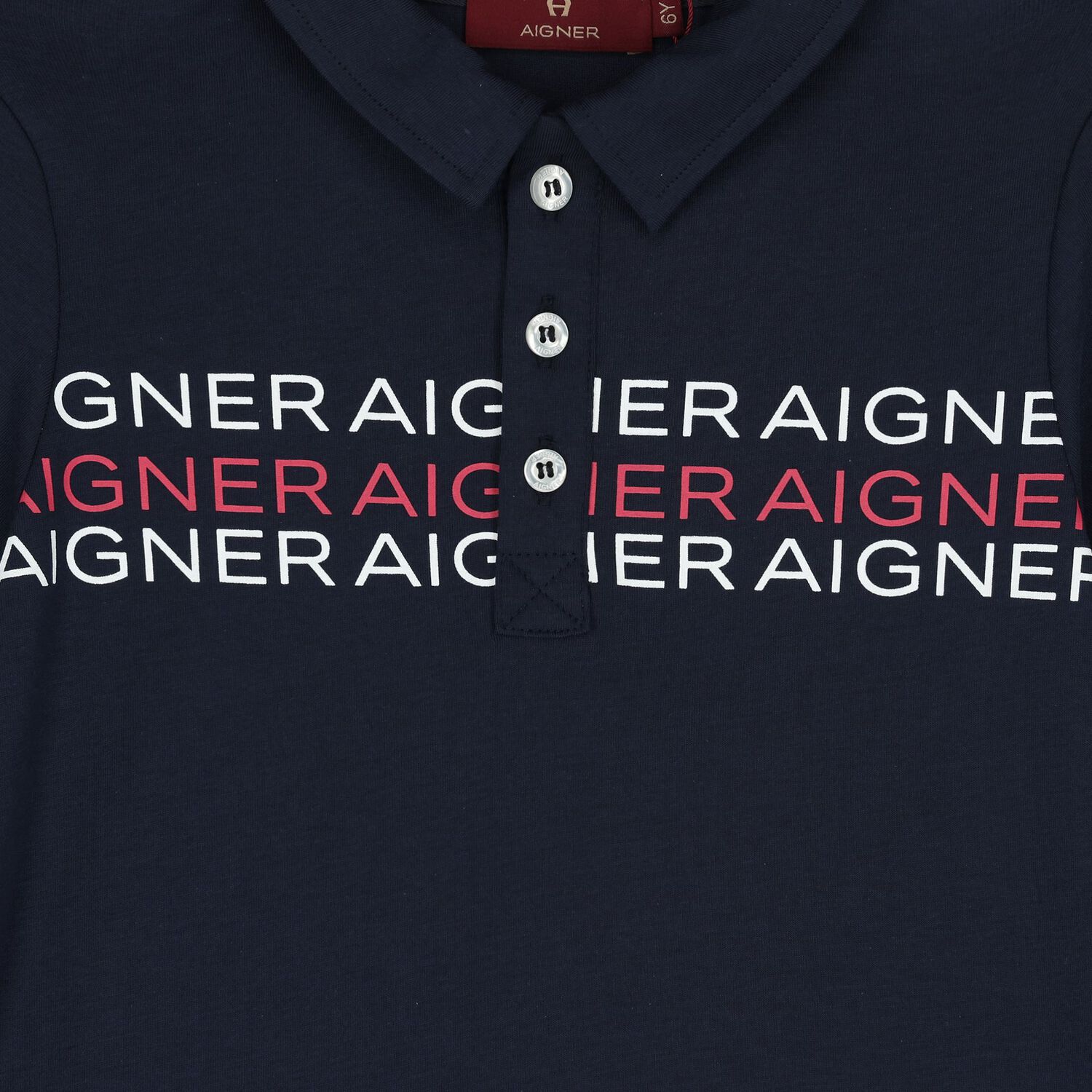 Boys Navy Blue Logo Polo Shirt, 3, hi-res