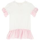 Girls White & Pink Pastry Leggings Set, 1, hi-res