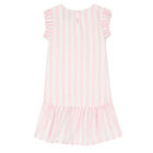 Girls Pink & White Striped Dress, 1, hi-res