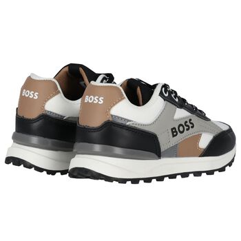 Boys Multi-Coloured Logo Trainers