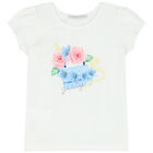 Girls Ivory & Blue Floral Skirt Set, 1, hi-res