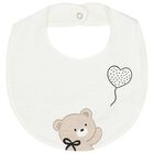 Baby Girls Ivory Teddy Bear Babygrow Set, 1, hi-res